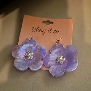 Lavender Floral Earrings